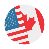 Canada and United States flags